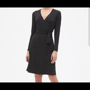 Banana Republic Black & White  Wrap Dress